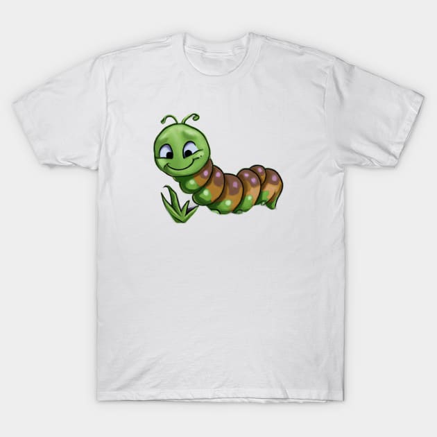 Cute Caterpillar Drawing T-Shirt by Play Zoo